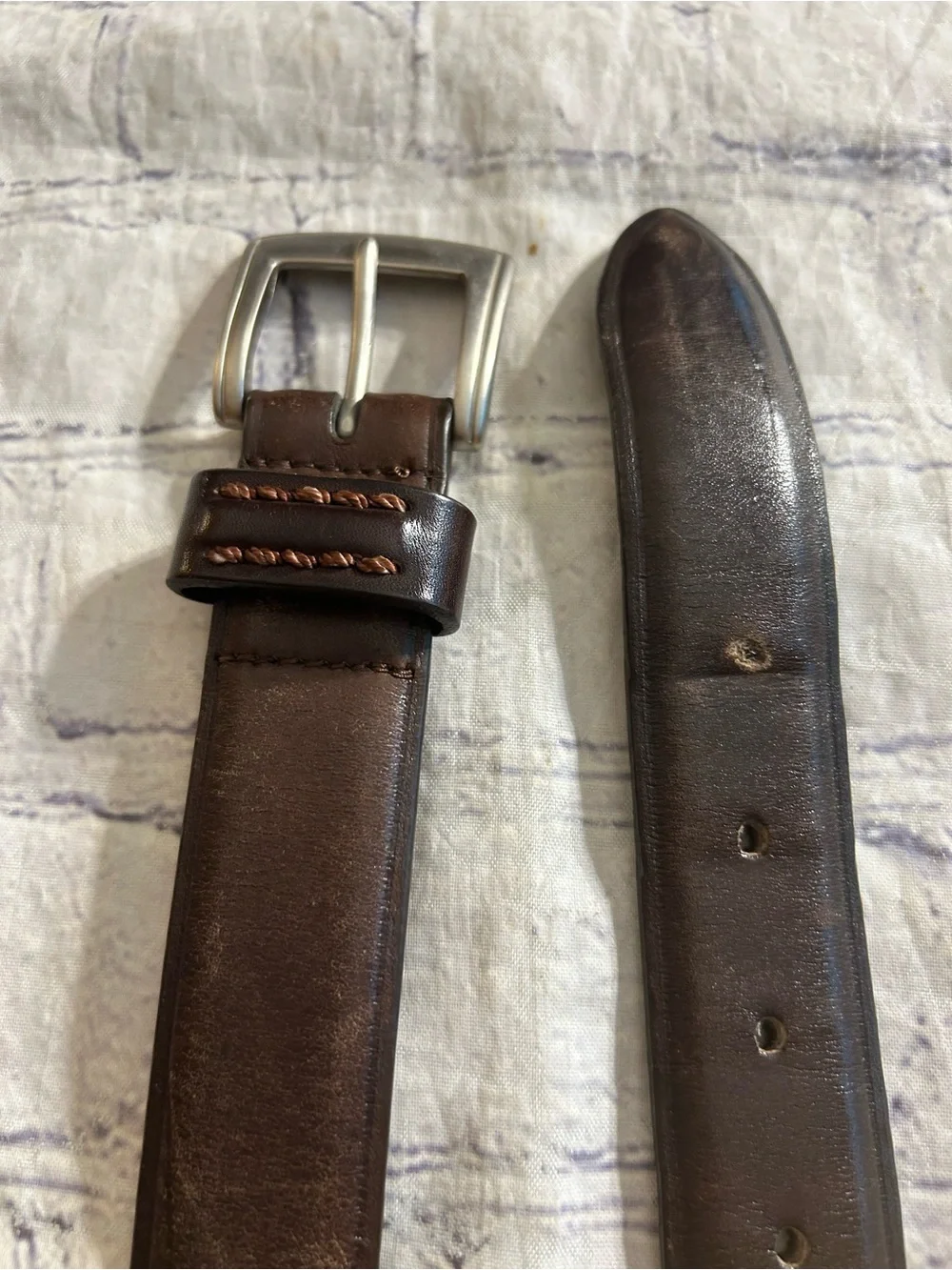 TOMMY BAHAMA LEATHER TOP BROWN S30-32 & AMERICAN LEATHER CHOCOLATE BROWN BELTS